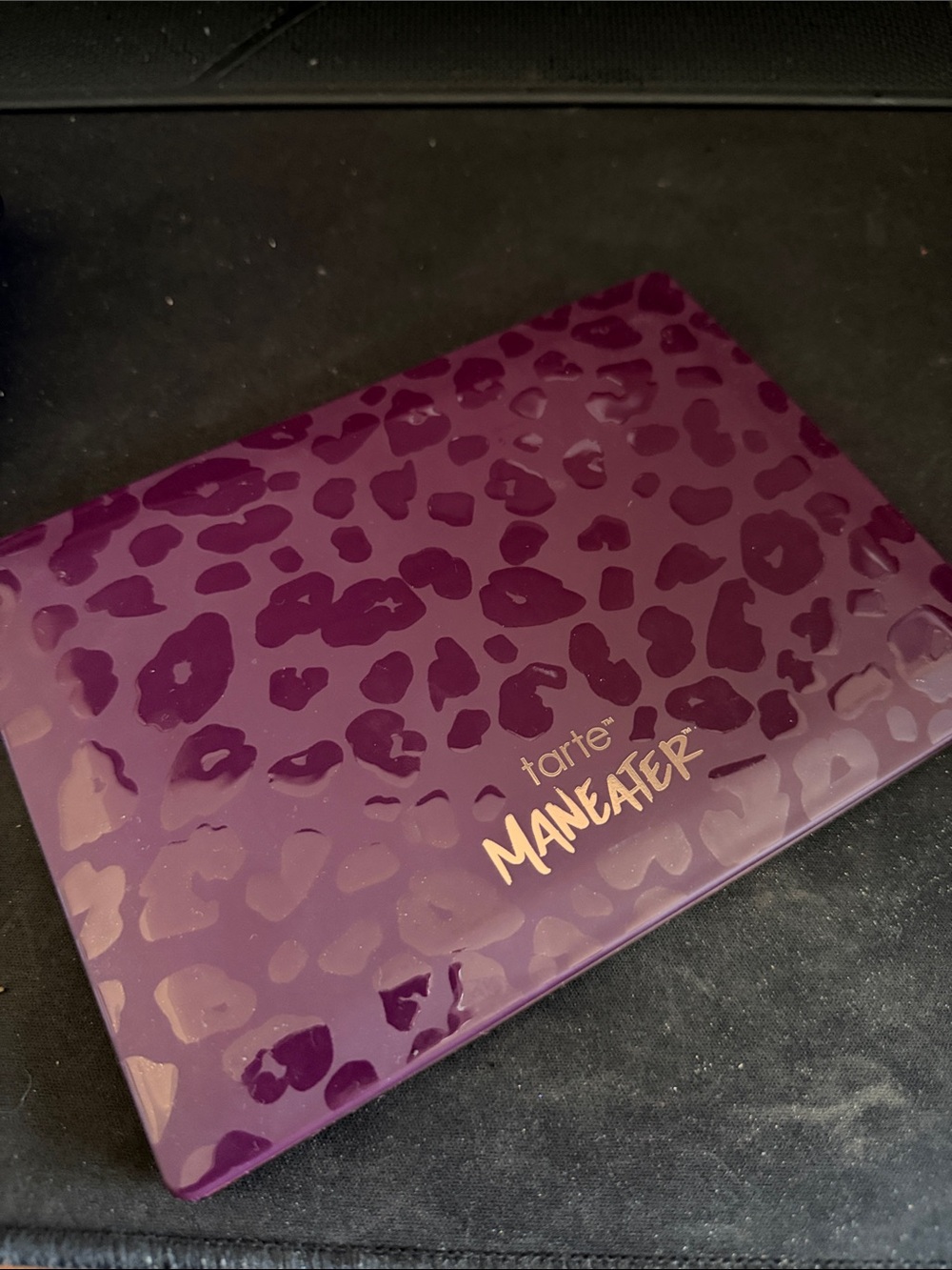 tarte Maneater Eyeshadow Palette - purple with gold logo